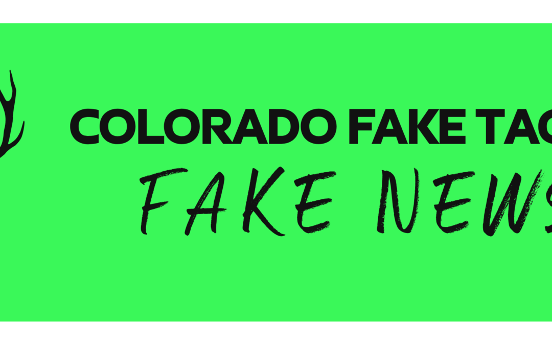 Colorado fake big game tag allocation caps